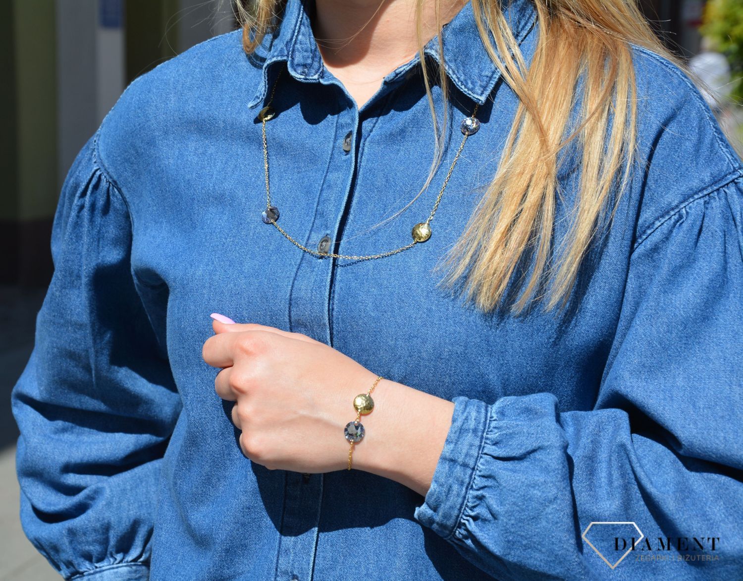 Naszyjnik srebrny pozł. długi z kółeczkami Dall'Acqua 'Gwiazda'. Delikatna i zarazem uniwersalna biżuteria wspaniale podkreśli kobiece piękno. Idealny na wyjątkowy prezent.1.jpg